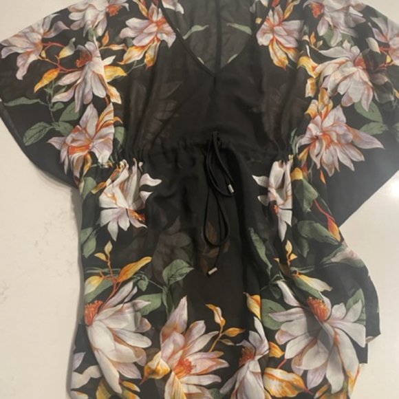Floral Swim Cover Up - Picture 2 of 6